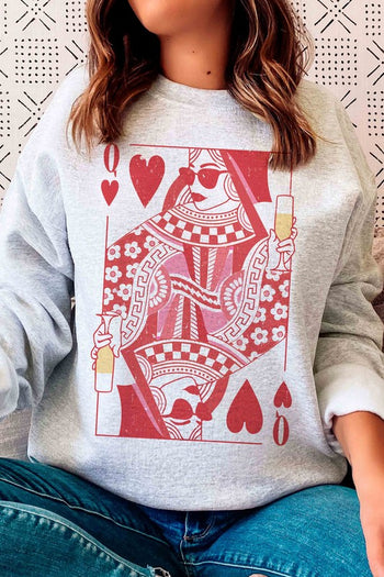 CHAMPAGNE QUEEN OF HEARTS Graphic Sweatshirt BLUME AND CO.