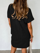 Round Neck Short Sleeve Mini Dress Trendsi