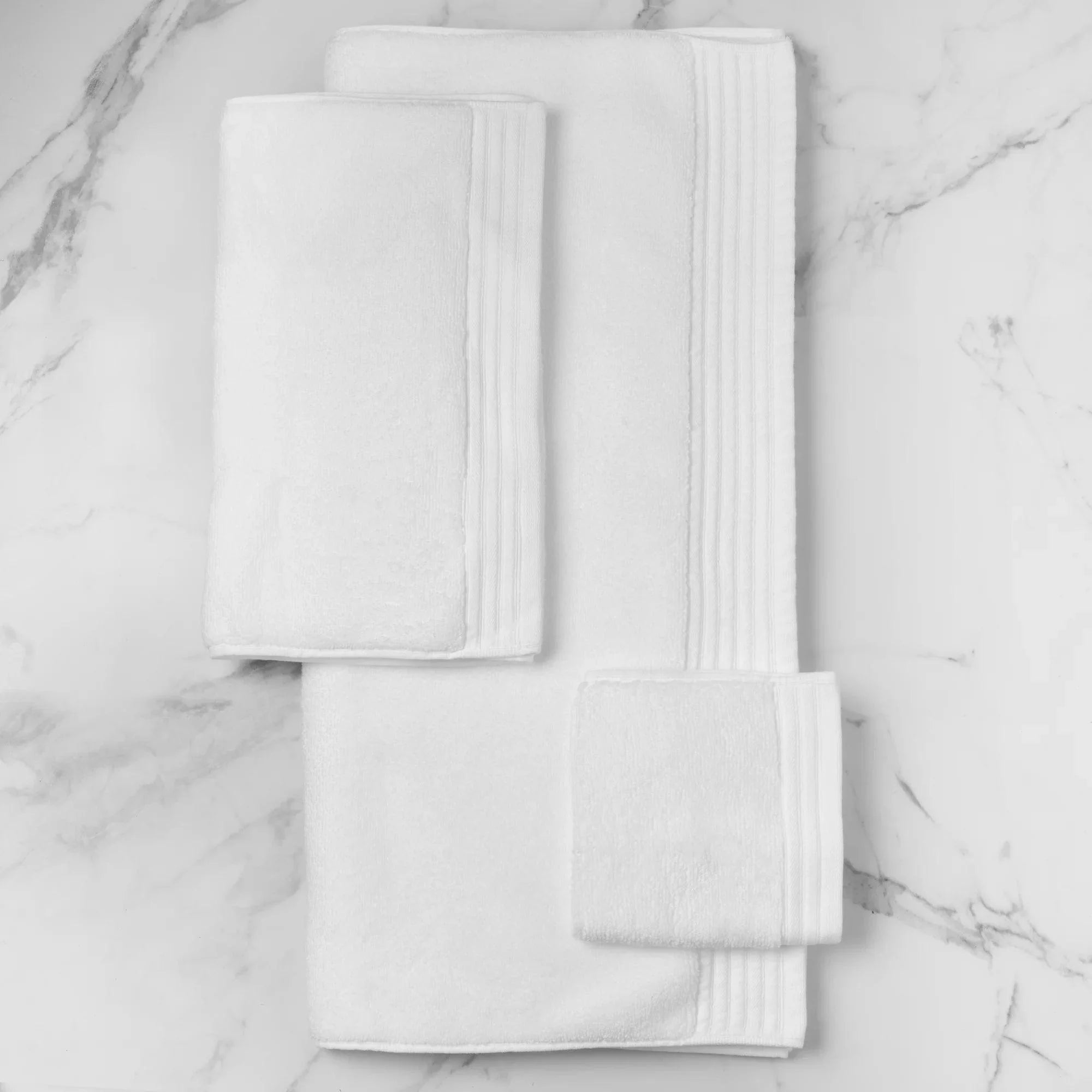 Egyptian Cotton Hand/Wash Towel Set of 4 - White beddingbag.com