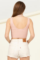 Perfect Girl Ribbed Open-Back Crop Top HYFVE