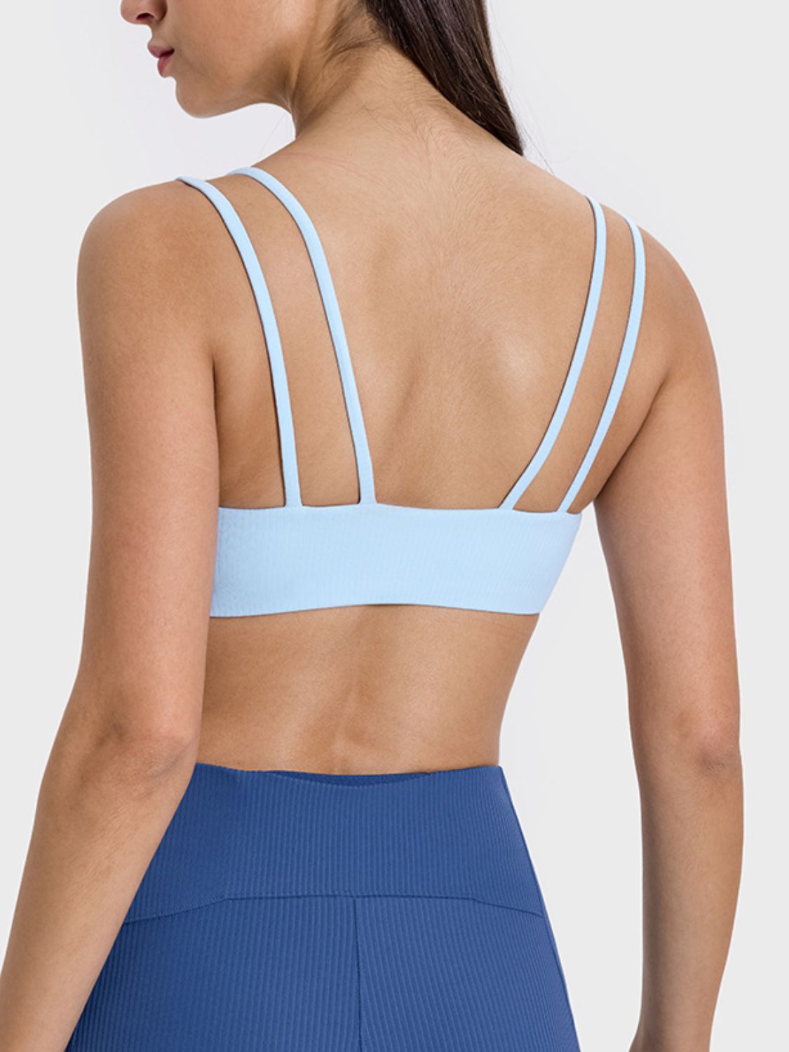 Scoop Neck Double Strap Active Cami Trendsi