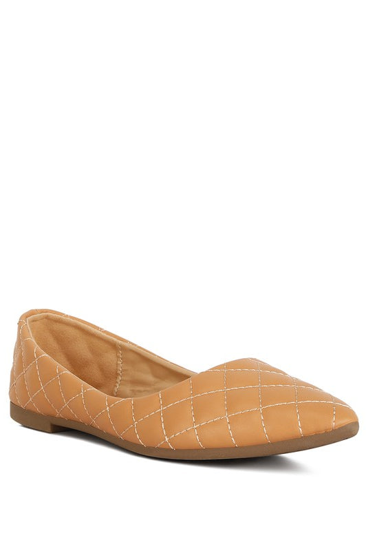 Rikhani Quilted Detail Ballet Flats Rag Company
