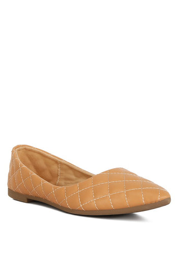 Rikhani Quilted Detail Ballet Flats Rag Company