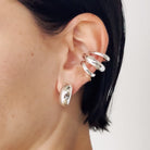 Stainless Steel Layered Cuff Earrings Trendsi