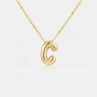 Gold-Plated Letter Pendant Necklace Trendsi