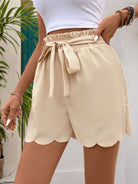 Frill Tied Shorts with Pockets Trendsi