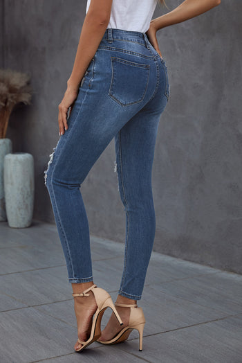 Baeful Vintage Skinny Ripped Jeans Trendsi