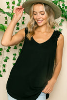 RUFFLED SOLID TANK TOP e Luna