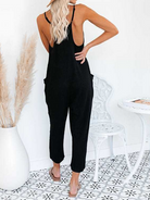 Solid Color V-Neck Pocket Jumpsuit HN4HHH66KN Casual Chic Boutique