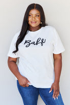 Davi & Dani "Babe" Gliter Lettering Printed T-Shirt in Black Davi & Dani