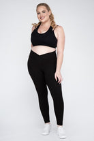 Plus Size V Waist Full Length Leggings Rae Mode