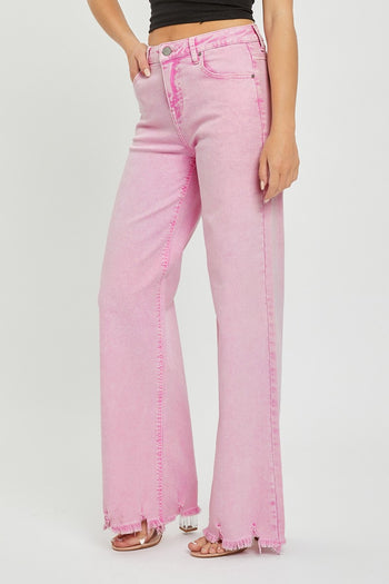 RISEN High Rise Wide Leg Jeans Trendsi