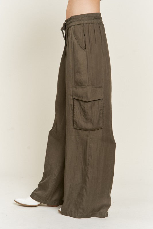 SATIN CARGO PANTS Jade By Jane