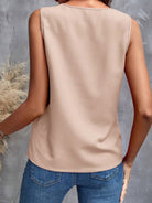 Ruffled V-Neck Tank Trendsi