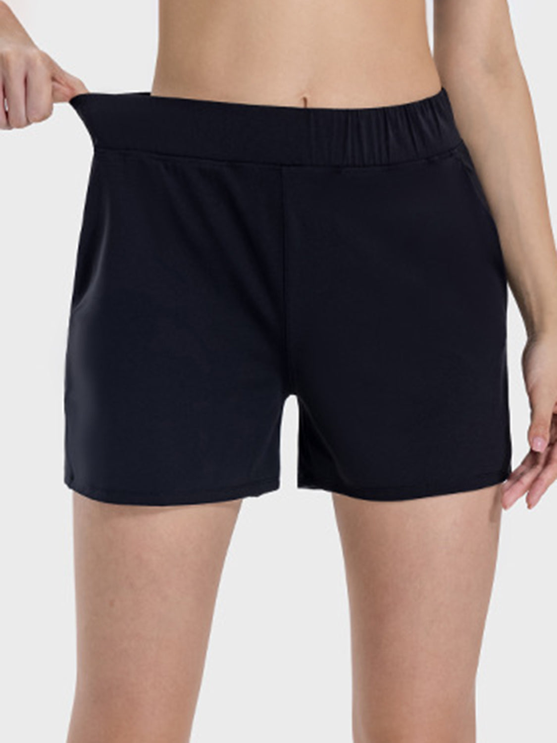 Elastic Waist Active Shorts Trendsi