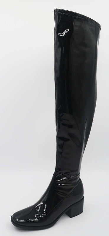 over the knee boot with low heel Stella Shoes