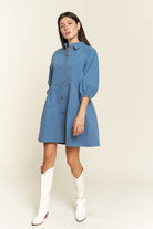 Washed denim style dress Jade By Jane