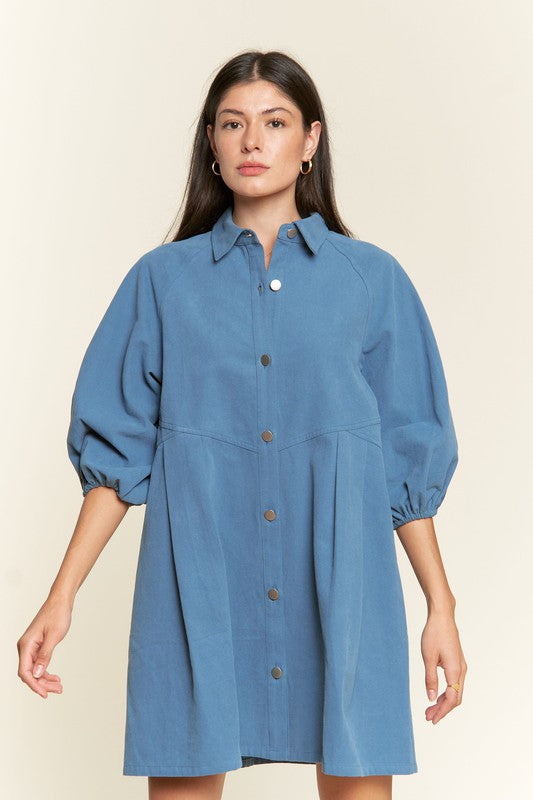 Washed denim style dress Jade By Jane