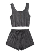 Scoop Neck Top and Shorts Lounge Set Casual Chic Boutique