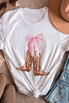 COWGIRL BOOTS BOW Graphic T-Shirt A. BLUSH CO.