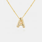 Gold-Plated Letter Pendant Necklace Trendsi