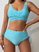 Scoop Neck Wide Strap Bikini Set Trendsi