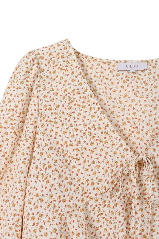 LS floral frill blouse Lilou