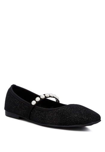 Sassie Pearl Embellished Ballerina Flats Rag Company