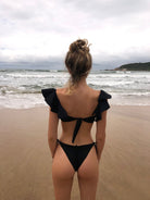 2 Ruffles  Black  Jolie  Brazilian Bikini set Lybethras Swimwear