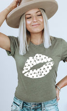 Shamrock Print Kiss St Patricks Graphic Tee Kissed Apparel