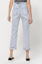 SUPER HIGH RELAXED CUFFED STRAIGHT JEAN VERVET by Flying Monkey