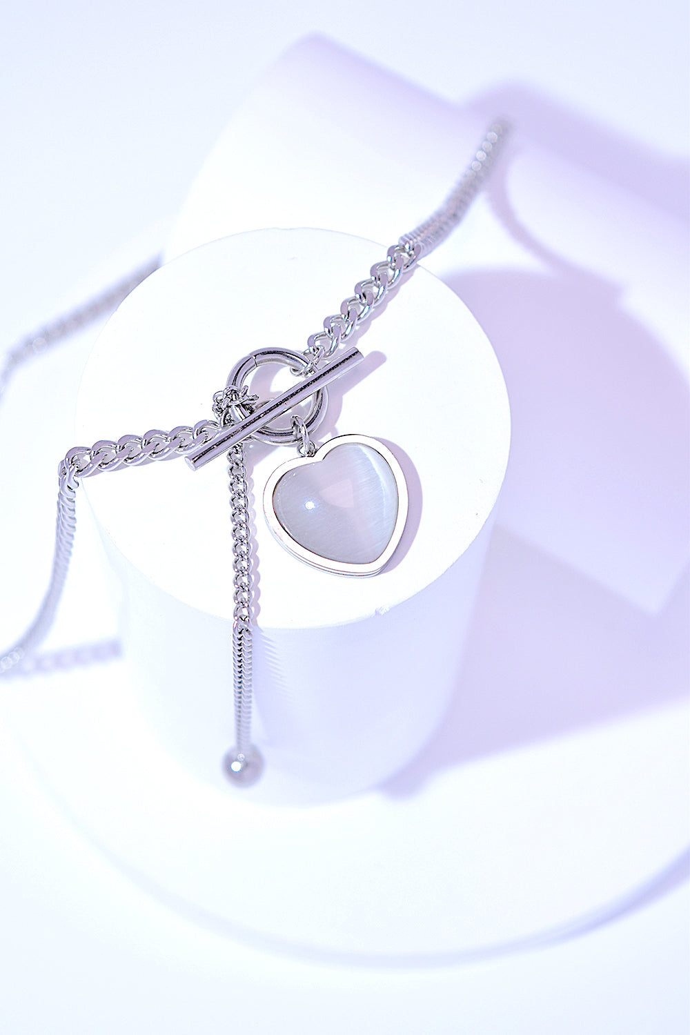 Titanium Steel Heart Necklace Trendsi