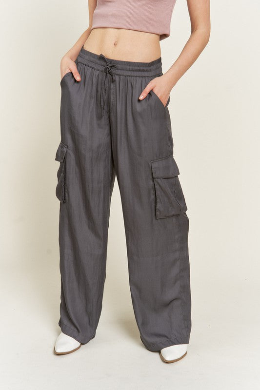 SATIN CARGO PANTS Jade By Jane