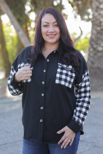 Feeling Fab Button Down Flannel Shacket Boutique Simplified