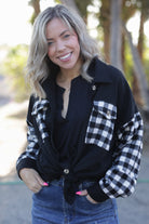 Feeling Fab Button Down Flannel Shacket Boutique Simplified