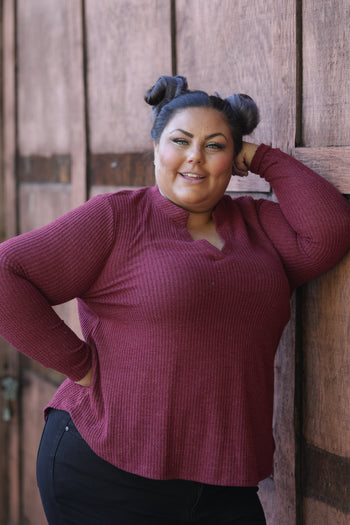 Burgundy Thumbhole Gabby Boutique Simplified