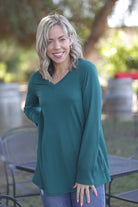 Subtly Striped Long Sleeve Top Boutique Simplified