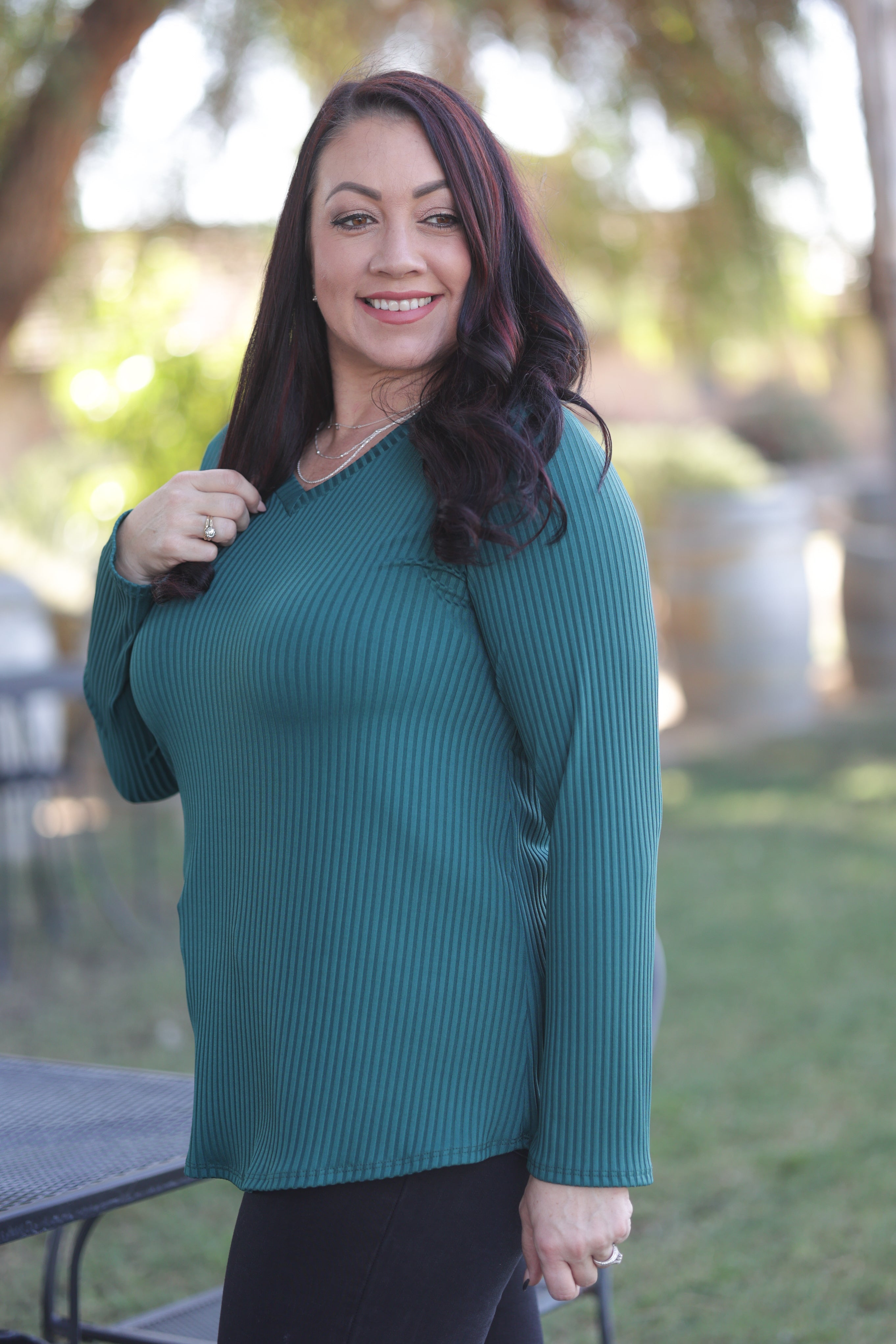 Subtly Striped Long Sleeve Top Boutique Simplified