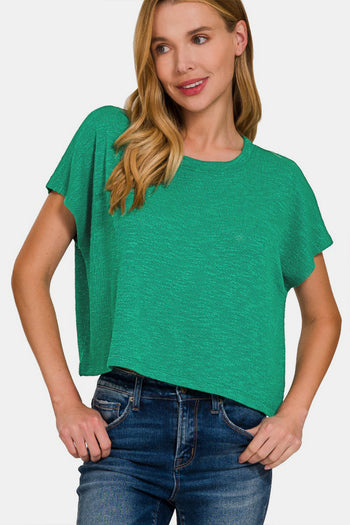 Zenana Round Neck Short Sleeve T-Shirt Trendsi