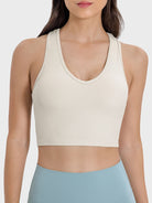 Scoop Neck Wide Strap Active Tank Trendsi