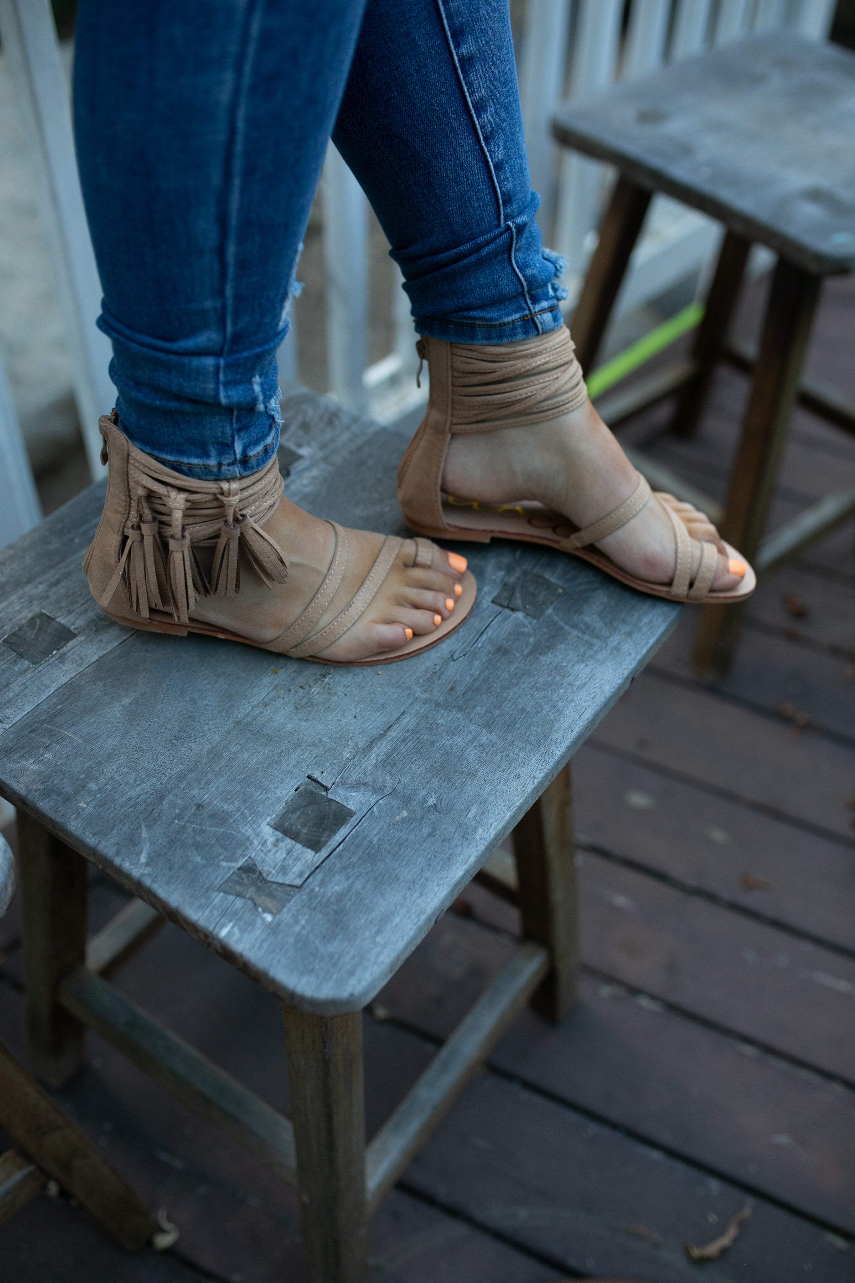 Strappy Tassel Sandals Boutique Simplified