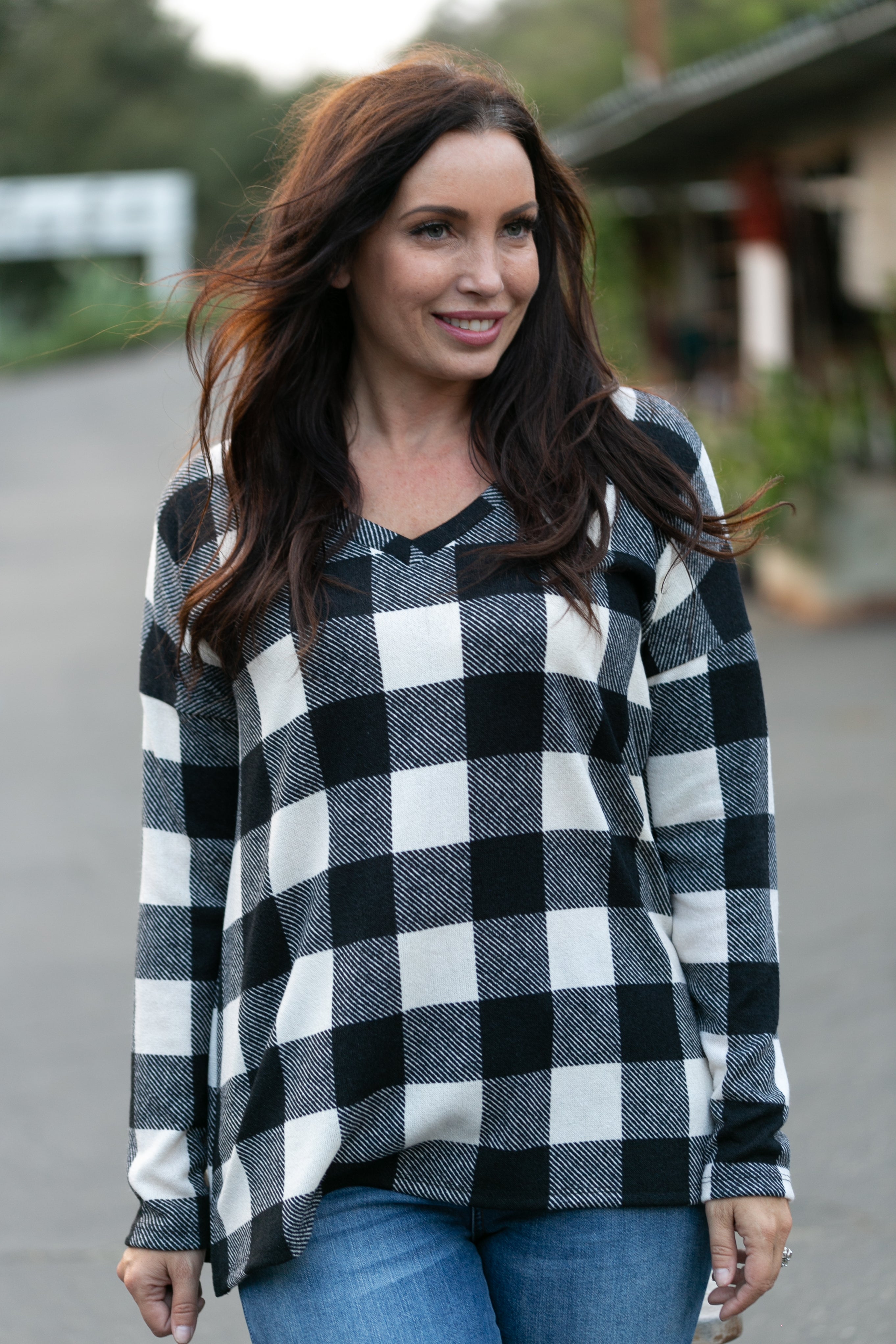 Mad About Plaid Pullover - Ivory Boutique Simplified