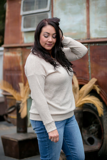 All The Feels Pullover in Taupe Boutique Simplified