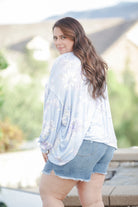 Periwinkle Blooms Oversized Top Boutique Simplified