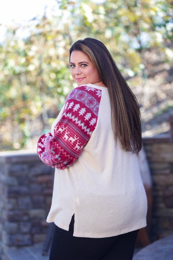 Eggnog Evenings Waffle Knit Boutique Simplified