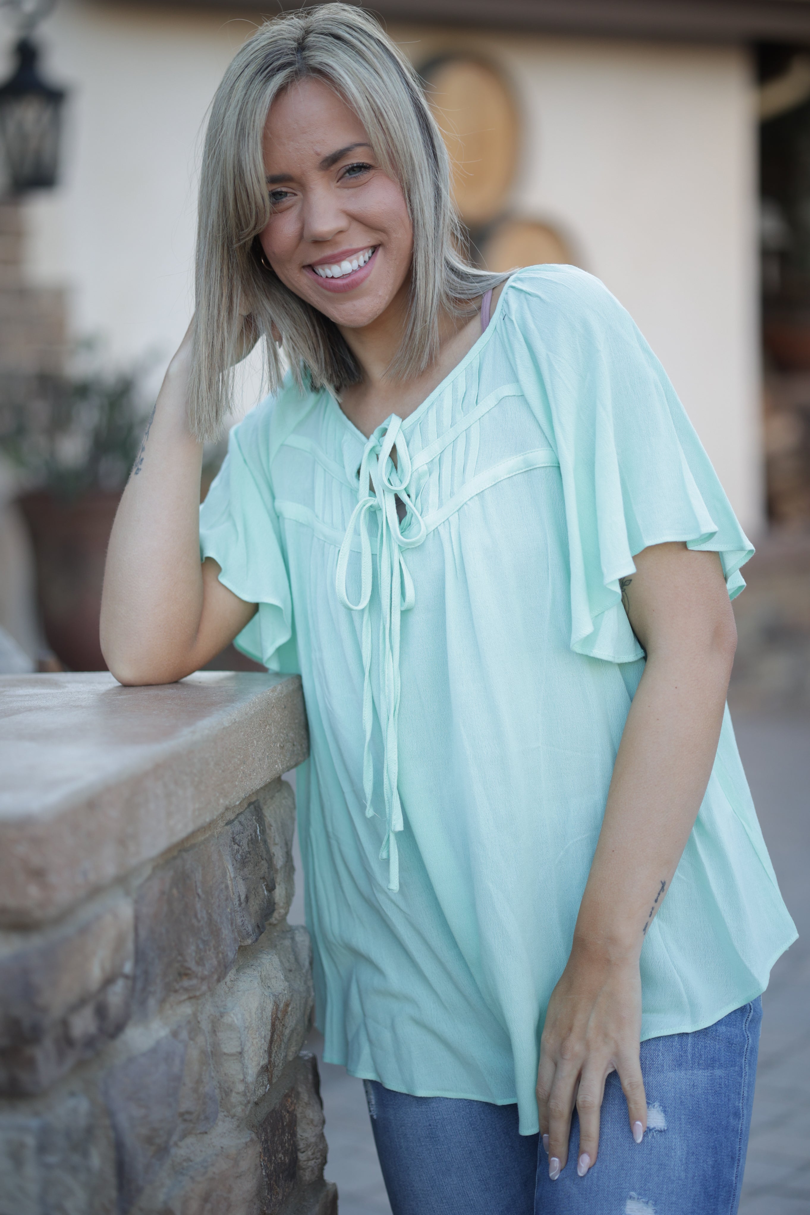 Peppermint Patti Peasant Top Boutique Simplified