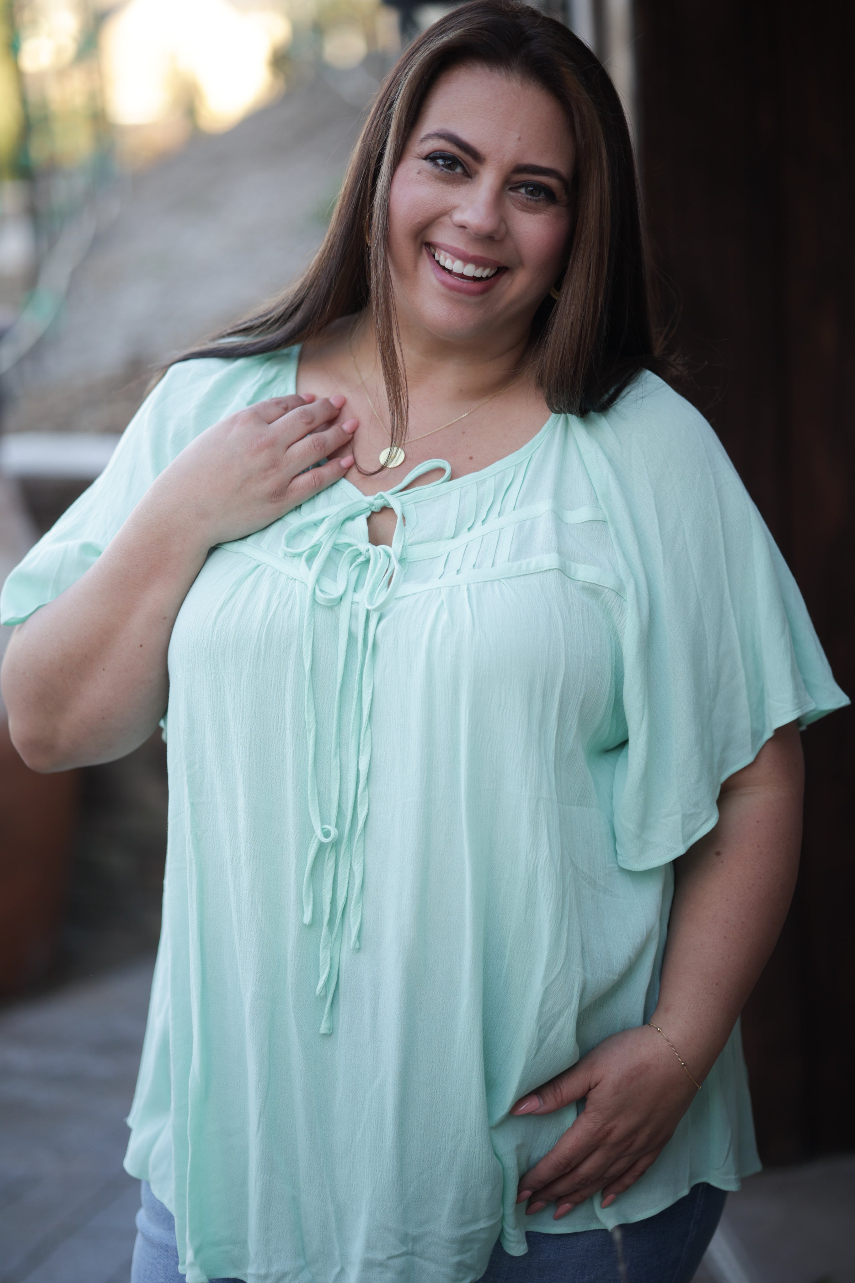 Peppermint Patti Peasant Top Boutique Simplified