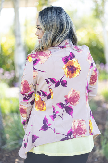 Blazer of Glory - Taupe Floral Boutique Simplified