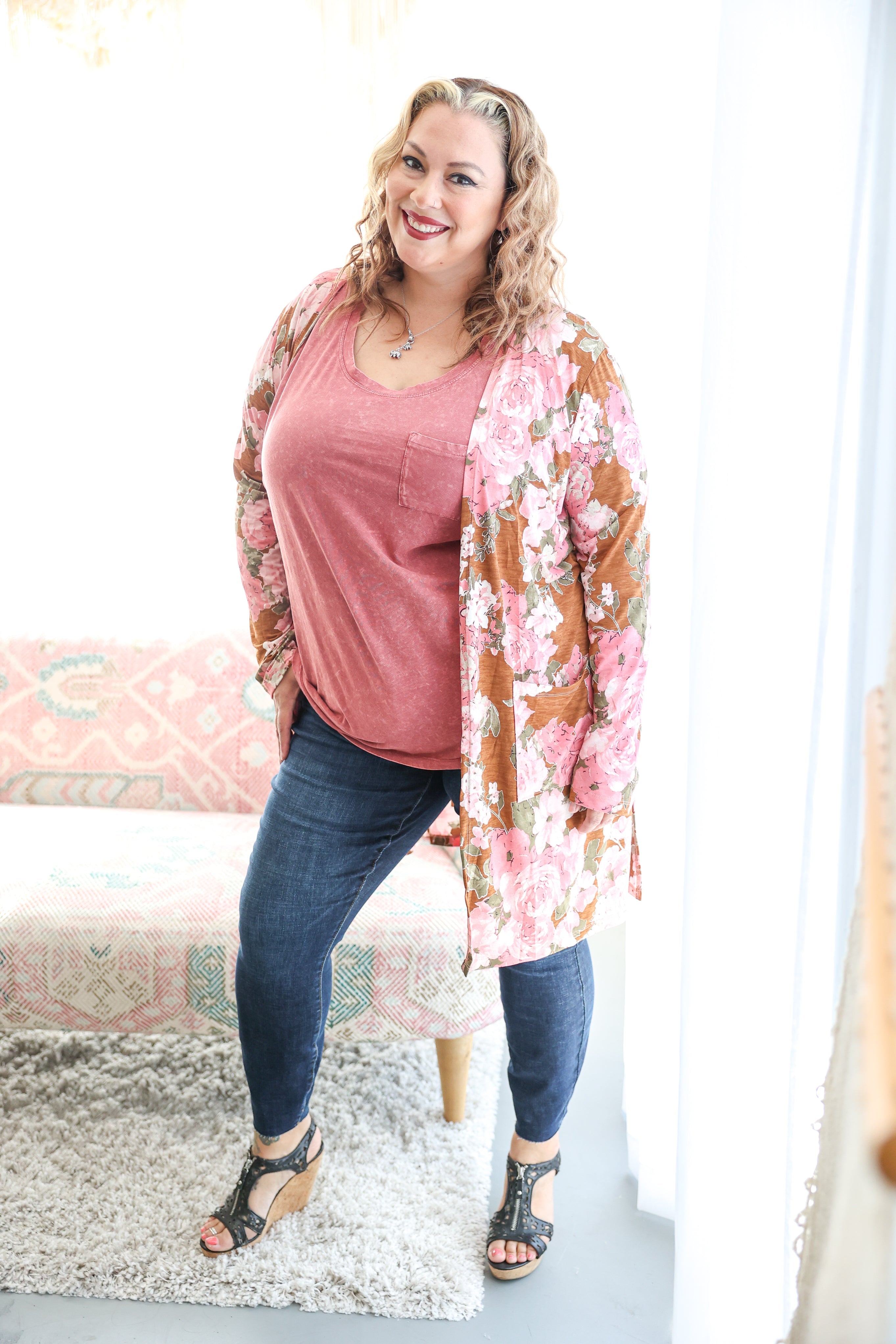 Desert Rose Kimono Cardigan Boutique Simplified