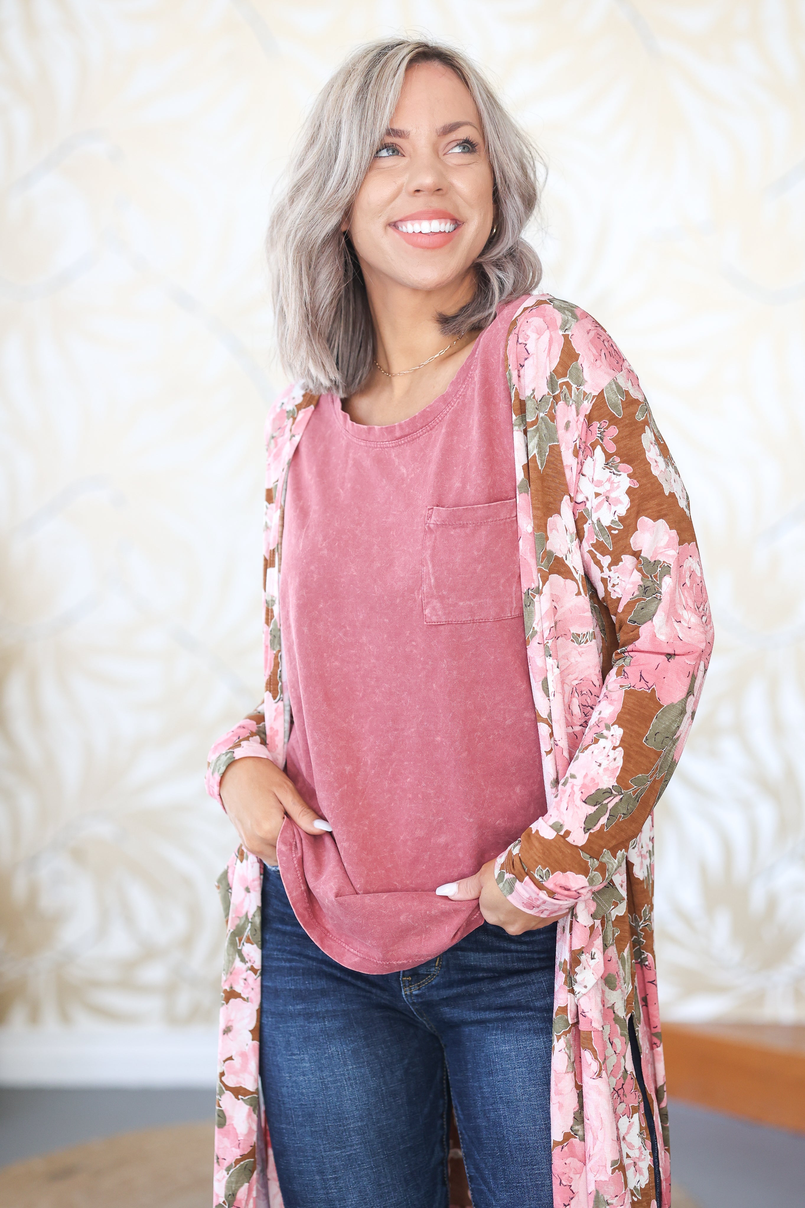 Desert Rose Kimono Cardigan Boutique Simplified